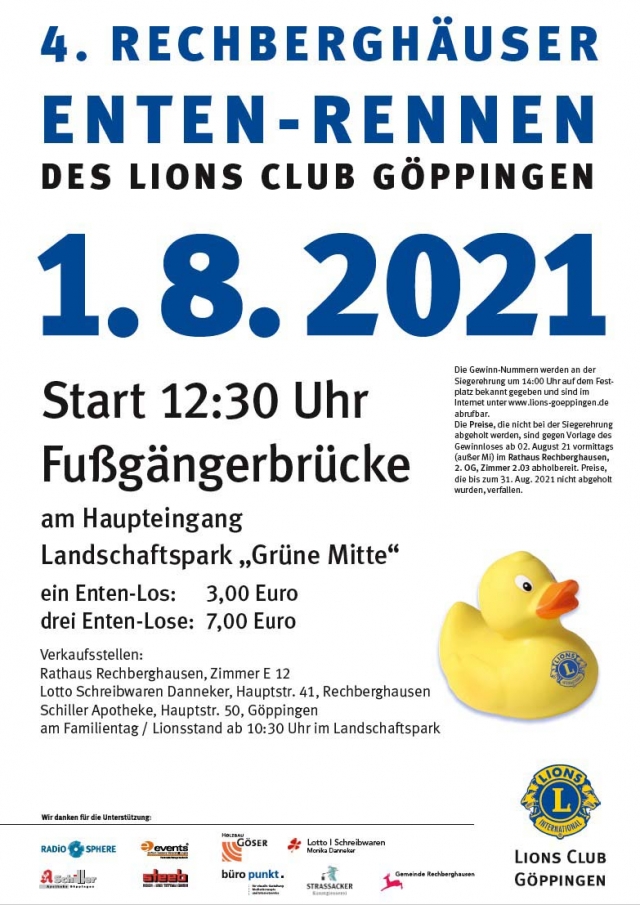 4. Entenrennen am 1.8.2021 in Rechberghausen
