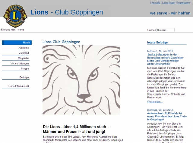 Neues Website-Design für die Lions Göppingen